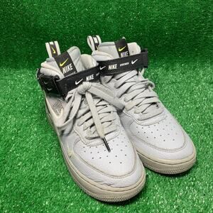 Nike Air Force 1 Mid LV8 GS 'Overbranding' AV3803-001 Size 5Y Wolf Grey/White